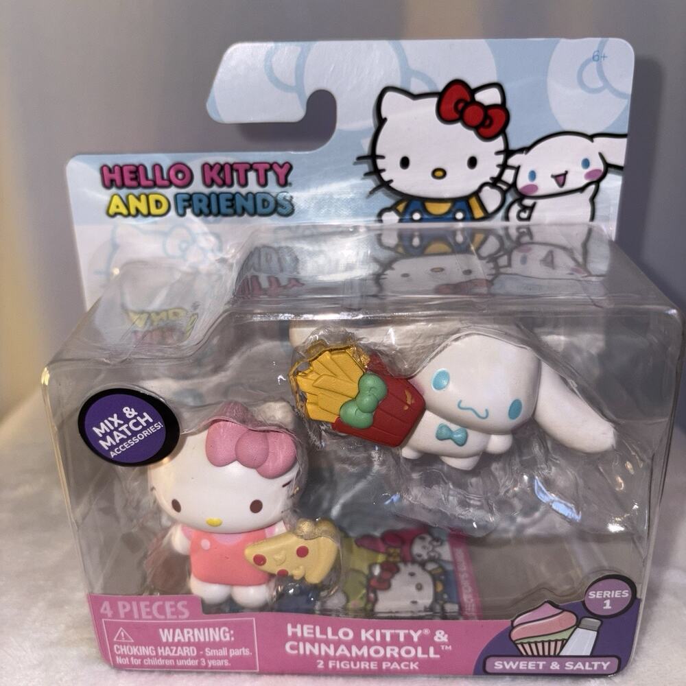 Hello Kitty & Friends Series 1-Sweet & Salty-2”-Hello Kitty& Cinnamoroll - NEW